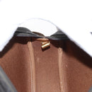 Christian Dior Honeycomb Canvas Shoulder Bag PVC Black Gold Auth BA10846-19