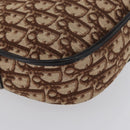 Christian Dior Trotter Canvas Shoulder Bag Beige Gold Auth BA10847-15