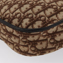 Christian Dior Trotter Canvas Shoulder Bag Beige Gold Auth BA10847-16
