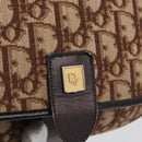 Christian Dior Trotter Canvas Shoulder Bag Beige Gold Auth BA10847-17