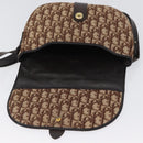 Christian Dior Trotter Canvas Shoulder Bag Beige Gold Auth BA10847-10