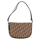 Christian Dior Trotter Canvas Shoulder Bag Beige Gold Auth BA10847-2