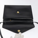 Salvatore Ferragamo Shoulder Bag Leather Black Gold Auth BA1085-10