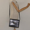 Salvatore Ferragamo Shoulder Bag Leather Black Gold Auth BA1085-21