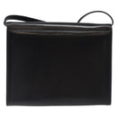 Salvatore Ferragamo Shoulder Bag Leather Black Gold Auth BA1085-2