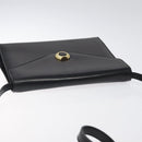 Salvatore Ferragamo Shoulder Bag Leather Black Gold Auth BA1085-6