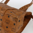 MCM Vicetos Logogram Shoulder Bag PVC Leather Brown Gold Auth BA10851-9