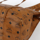 MCM Vicetos Logogram Shoulder Bag PVC Leather Brown Gold Auth BA10851-15