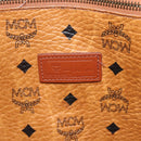 MCM Vicetos Logogram Shoulder Bag PVC Leather Brown Gold Auth BA10851-17