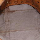 MCM Vicetos Logogram Shoulder Bag PVC Leather Brown Gold Auth BA10851-11