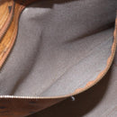 MCM Vicetos Logogram Shoulder Bag PVC Leather Brown Gold Auth BA10851-21