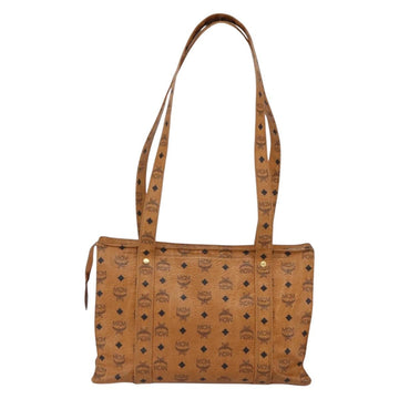 MCM Vicetos Logogram Shoulder Bag PVC Leather Brown Gold Auth BA10851 - 0