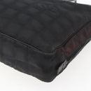 CHANEL New Travel Line Hand Bag Nylon Black CC Auth BA10852-12