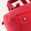 SAINT LAURENT Hand Bag Canvas Red Silver 129360 Auth BA10853-13