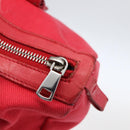 SAINT LAURENT Hand Bag Canvas Red Silver 129360 Auth BA10853-15