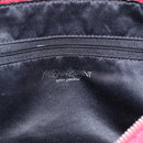 SAINT LAURENT Hand Bag Canvas Red Silver 129360 Auth BA10853-16