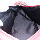 SAINT LAURENT Hand Bag Canvas Red Silver 129360 Auth BA10853-18