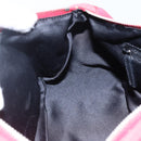 SAINT LAURENT Hand Bag Canvas Red Silver 129360 Auth BA10853-19