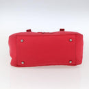 SAINT LAURENT Hand Bag Canvas Red Silver 129360 Auth BA10853-9