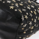 Jimmy Choo Tote Bag Leather Black Gold Auth BA10854-14