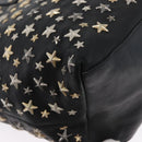 Jimmy Choo Tote Bag Leather Black Gold Auth BA10854-15