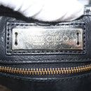 Jimmy Choo Tote Bag Leather Black Gold Auth BA10854-17