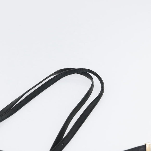 Jimmy Choo Tote Bag Leather Black Gold Auth BA10854