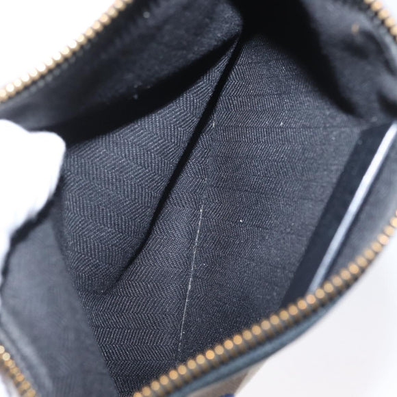 LOEWE Clutch Bag Canvas Blue Gold Auth BA10855