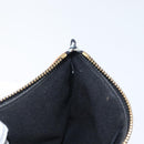 LOEWE Clutch Bag Canvas Blue Gold Auth BA10855-17