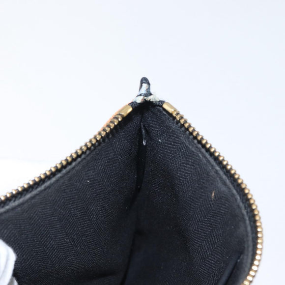 LOEWE Clutch Bag Canvas Blue Gold Auth BA10855