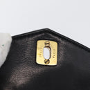 CHANEL Matelasse Waist Bag Leather Black Gold CC Auth BA10856-10