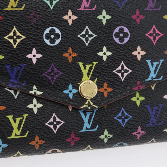 LOUIS VUITTON Multicolor Portefeiulle Sarah Portemonnee Zwart M60668 LV Auth BA10859V