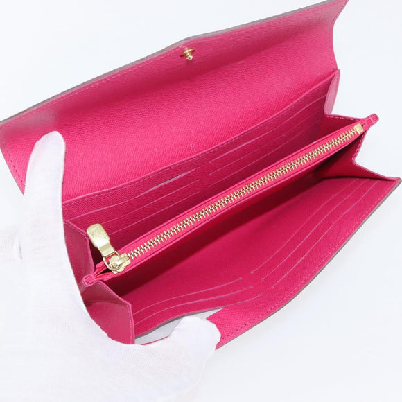 LOUIS VUITTON Multicolor Portefeiulle Sarah Wallet Black M60668 LV Auth BA10859V