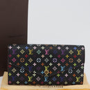 LOUIS VUITTON Multicolor Portefeiulle Sarah Portemonnee Zwart M60668 LV Auth BA10859V-12