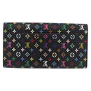 LOUIS VUITTON Multicolor Portefeiulle Sarah Portemonnee Zwart M60668 LV Auth BA10859V-2