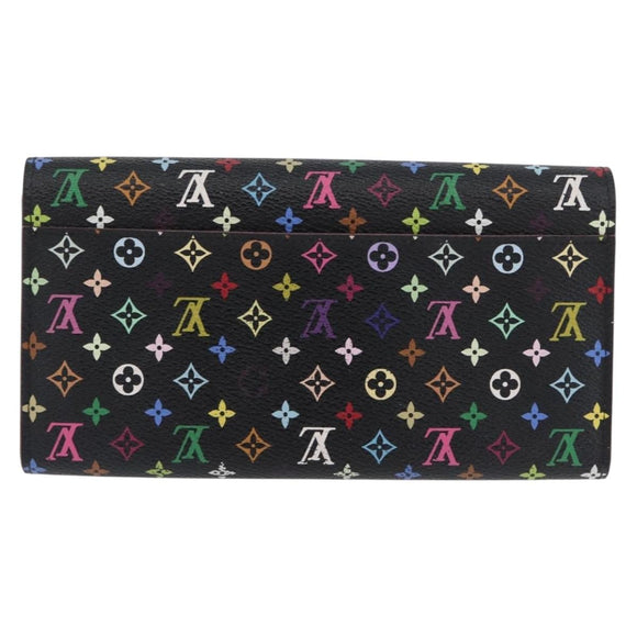 LOUIS VUITTON Multicolor Portefeiulle Sarah Portemonnee Zwart M60668 LV Auth BA10859V