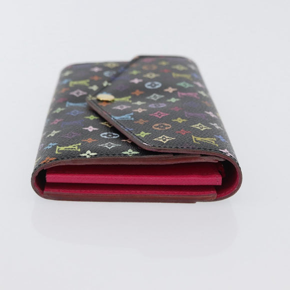 LOUIS VUITTON Multicolor Portefeiulle Sarah Portemonnee Zwart M60668 LV Auth BA10859V