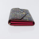 LOUIS VUITTON Multicolor Portefeiulle Sarah Wallet Black M60668 LV Auth BA10859V-4
