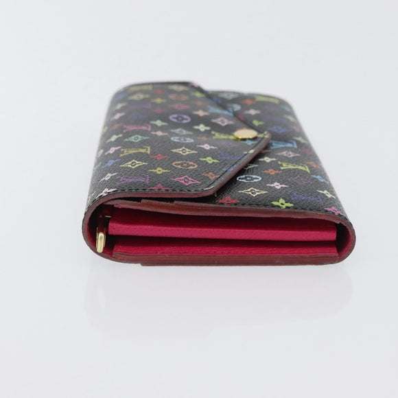 LOUIS VUITTON Multicolor Portefeiulle Sarah Portemonnee Zwart M60668 LV Auth BA10859V