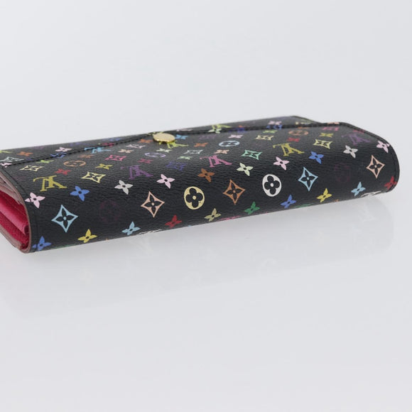 LOUIS VUITTON Multicolor Portefeiulle Sarah Portemonnee Zwart M60668 LV Auth BA10859V