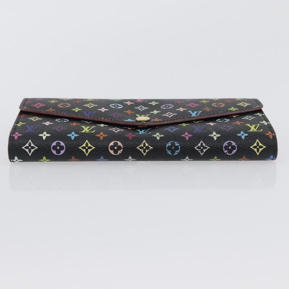 LOUIS VUITTON Multicolor Portefeiulle Sarah Portemonnee Zwart M60668 LV Auth BA10859V