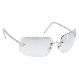 CHANEL Sunglasses metal Silver 4035 CC Auth BA10860