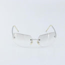 CHANEL Sunglasses metal Silver 4035 CC Auth BA10860-13