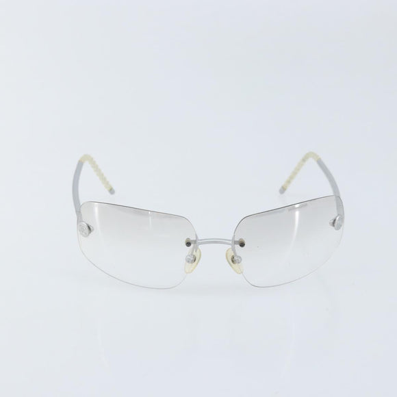 CHANEL Sunglasses metal Silver 4035 CC Auth BA10860