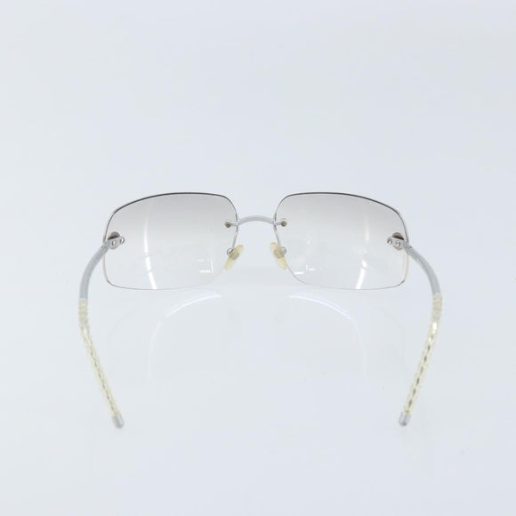 CHANEL Sunglasses metal Silver 4035 CC Auth BA10860