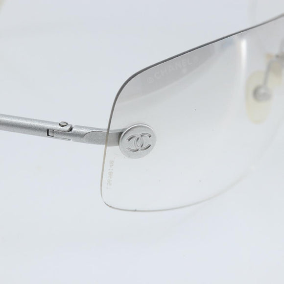 CHANEL Sunglasses metal Silver 4035 CC Auth BA10860