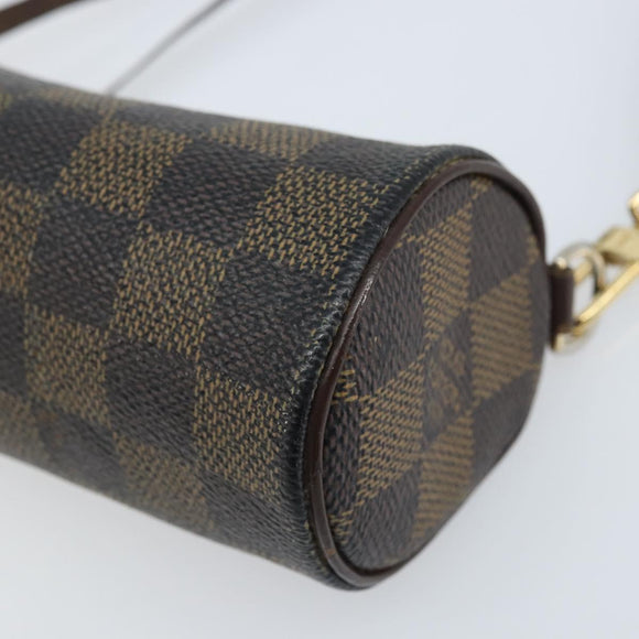 LOUIS VUITTON Damier Ebene Papillon Tasje LV Auth BA10869