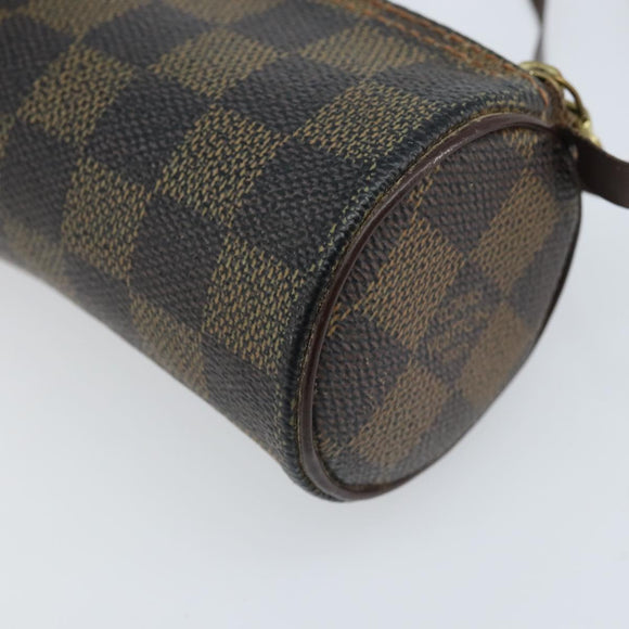 LOUIS VUITTON Damier Ebene Papillon Tasje LV Auth BA10869