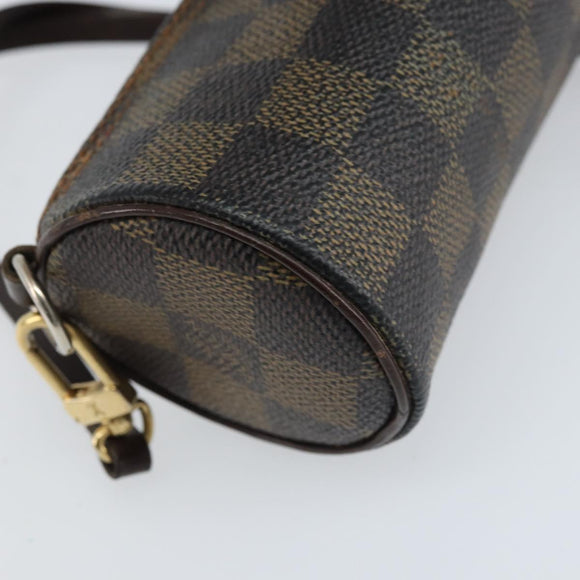 LOUIS VUITTON Damier Ebene Papillon Tasje LV Auth BA10869