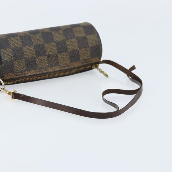 LOUIS VUITTON Damier Ebene Papillon Tasje LV Auth BA10869